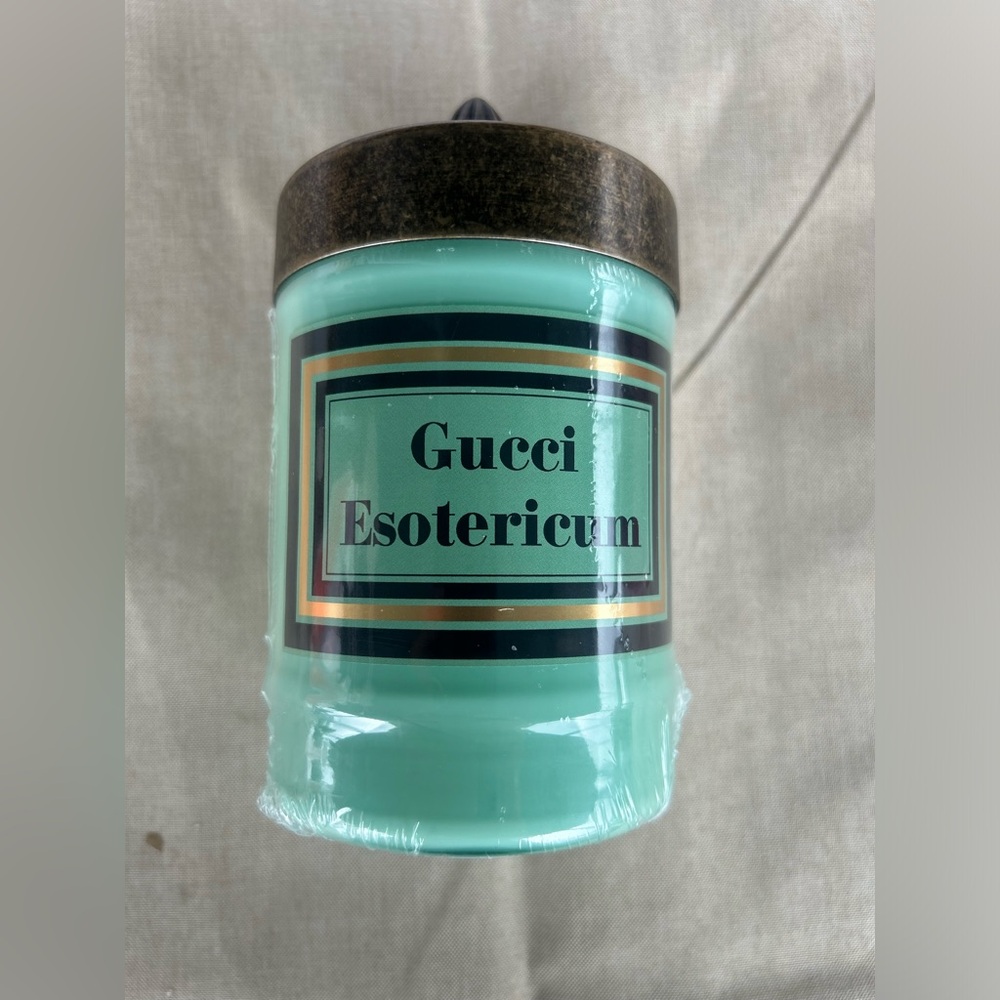 NEW Gucci ‘Esotericum’ Scented Candle Aqua Green Murano Glass Jar - Picture 2 of 4